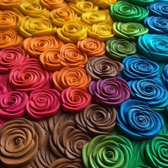 Rainbow roses 1